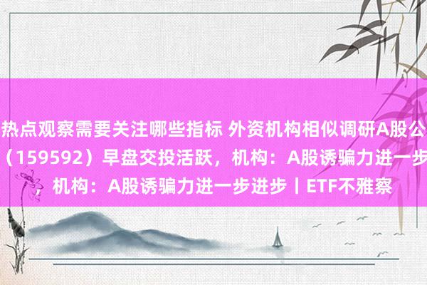 热点观察需要关注哪些指标 外资机构相似调研A股公司，A50ETF基金（159592）早盘交投活跃，机构：A股诱骗力进一步进步丨ETF不雅察