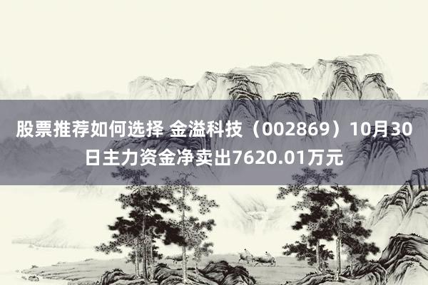 股票推荐如何选择 金溢科技（002869）10月30日主力资金净卖出7620.01万元