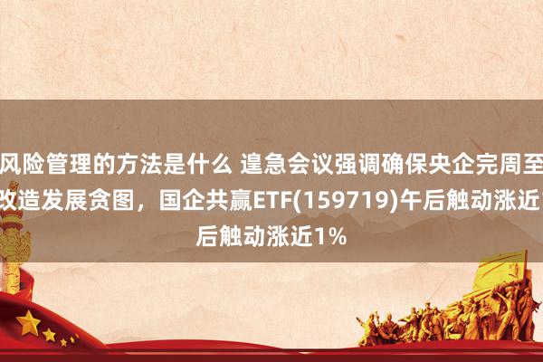 风险管理的方法是什么 遑急会议强调确保央企完周至年改造发展贪图，国企共赢ETF(159719)午后触动涨近1%