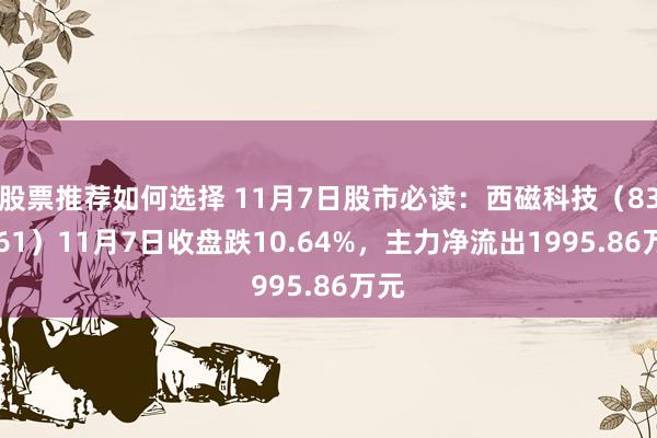 股票推荐如何选择 11月7日股市必读：西磁科技（836961）11月7日收盘跌10.64%，主力净流出1995.86万元