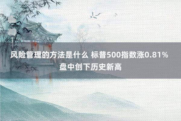 风险管理的方法是什么 标普500指数涨0.81% 盘中创下历史新高