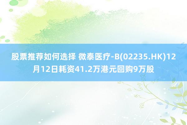 股票推荐如何选择 微泰医疗-B(02235.HK)12月12日耗资41.2万港元回购9万股