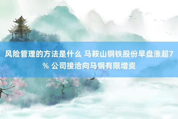 风险管理的方法是什么 马鞍山钢铁股份早盘涨超7% 公司接洽向马钢有限增资