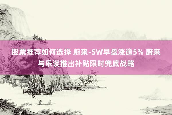 股票推荐如何选择 蔚来-SW早盘涨逾5% 蔚来与乐谈推出补贴限时兜底战略