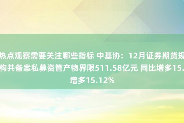 热点观察需要关注哪些指标 中基协：12月证券期货规画机构共备案私募资管产物界限511.58亿元 同比增多15.12%