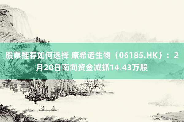 股票推荐如何选择 康希诺生物（06185.HK）：2月20日南向资金减抓14.43万股