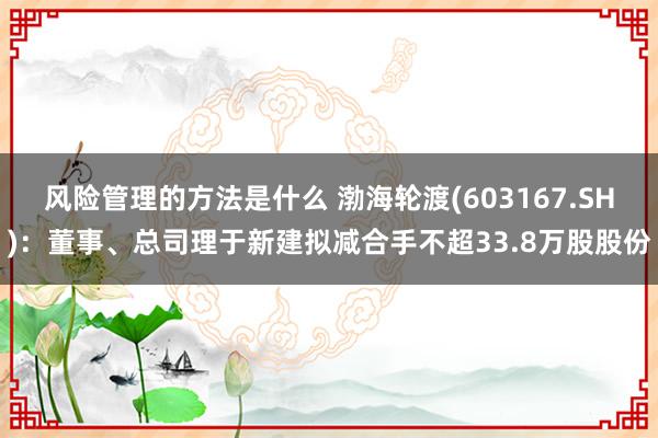 风险管理的方法是什么 渤海轮渡(603167.SH)：董事、总司理于新建拟减合手不超33.8万股股份