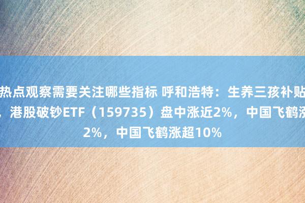 热点观察需要关注哪些指标 呼和浩特：生养三孩补贴10万元，港股破钞ETF（159735）盘中涨近2%，中国飞鹤涨超10%